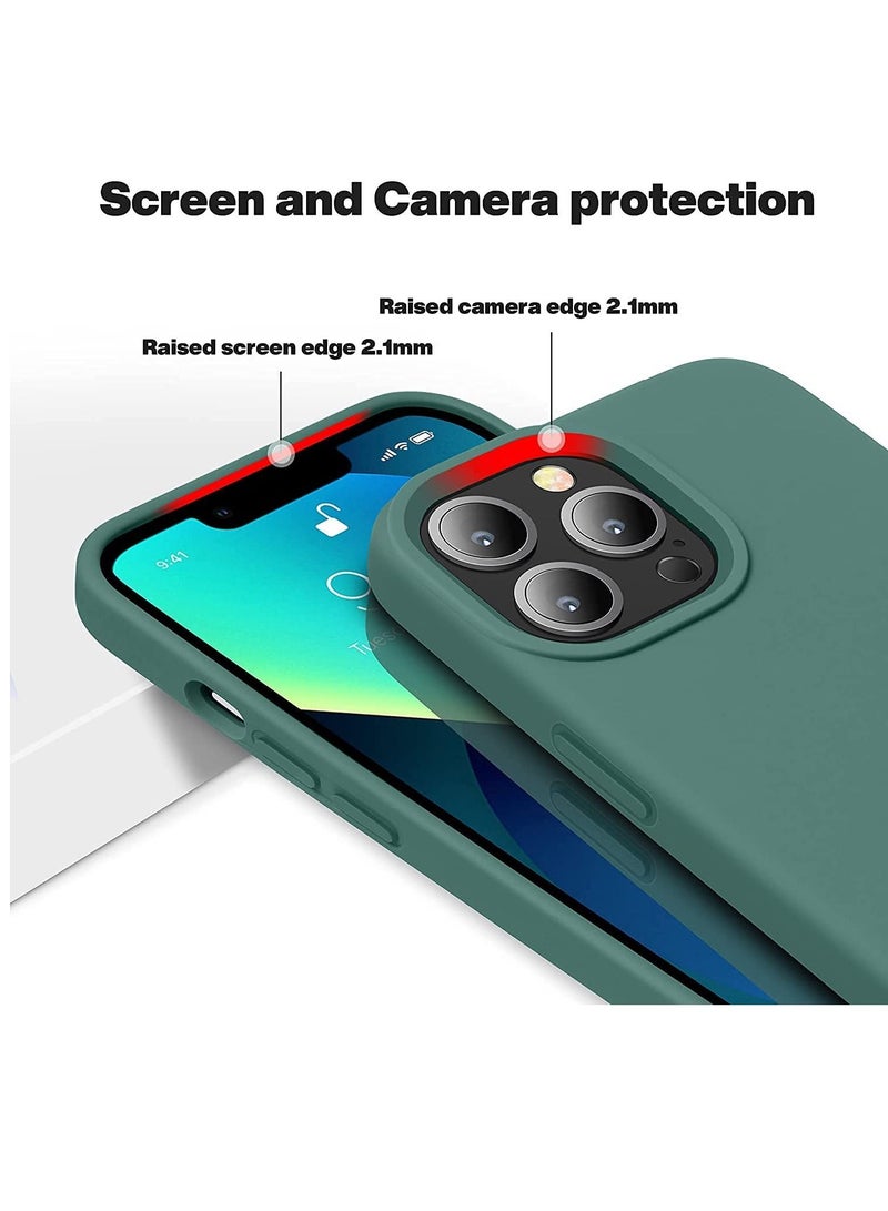 DUSALA Soft Liquid Silicon Case Compatible with iPhone 13 Pro Case, Shock-Proof Protective Case Matte Finish Cover designed for iPhone 13 Pro (2021)- Light Green - Image 4