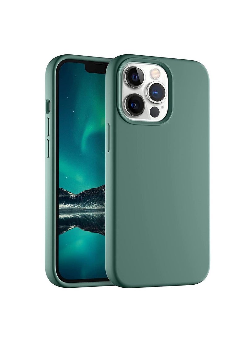 DUSALA Soft Liquid Silicon Case Compatible with iPhone 13 Pro Case, Shock-Proof Protective Case Matte Finish Cover designed for iPhone 13 Pro (2021)- Light Green - Image 1
