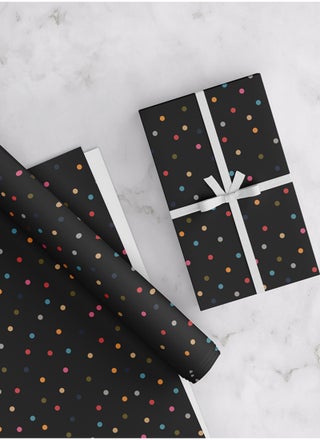 Just for You Black Gift Wrapping Paper