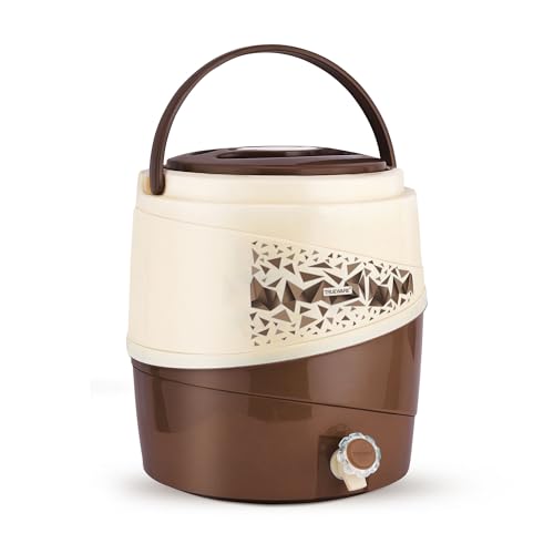 Trueware ICE Berg 22 Insulated Water Jug, 21 litres | Brown | PU Insulated | Food Grade | Easy to Carry | BPA Free | Ideal for Travel | Picnic | Homes | Office | Shops | Clinics | One Extra Tap Free - Image 1