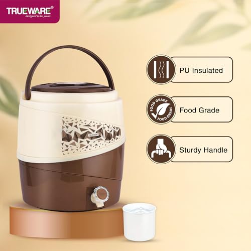 Trueware ICE Berg 22 Insulated Water Jug, 21 litres | Brown | PU Insulated | Food Grade | Easy to Carry | BPA Free | Ideal for Travel | Picnic | Homes | Office | Shops | Clinics | One Extra Tap Free - Image 4