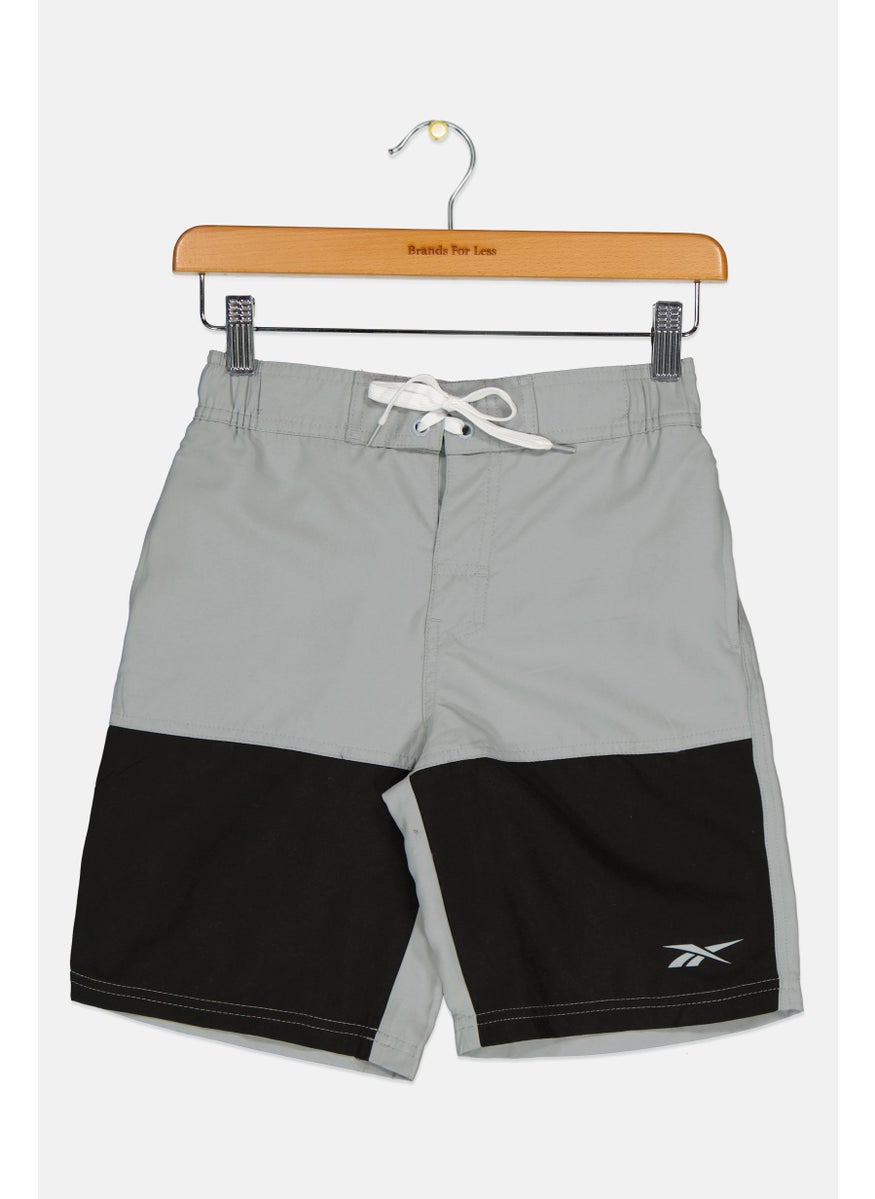 Reebok Kids Boy Drawstring Training Outdoor Short, Grey  - Image 1