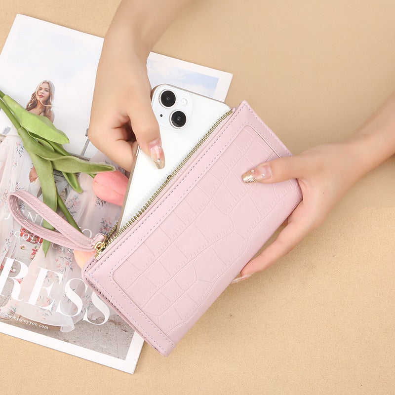 Multifunctional Solid Color PU Leather Wallet, RFID Blocking Design Portable Daily Storage Purse for Cards Cash Coin Business Use - Image 4