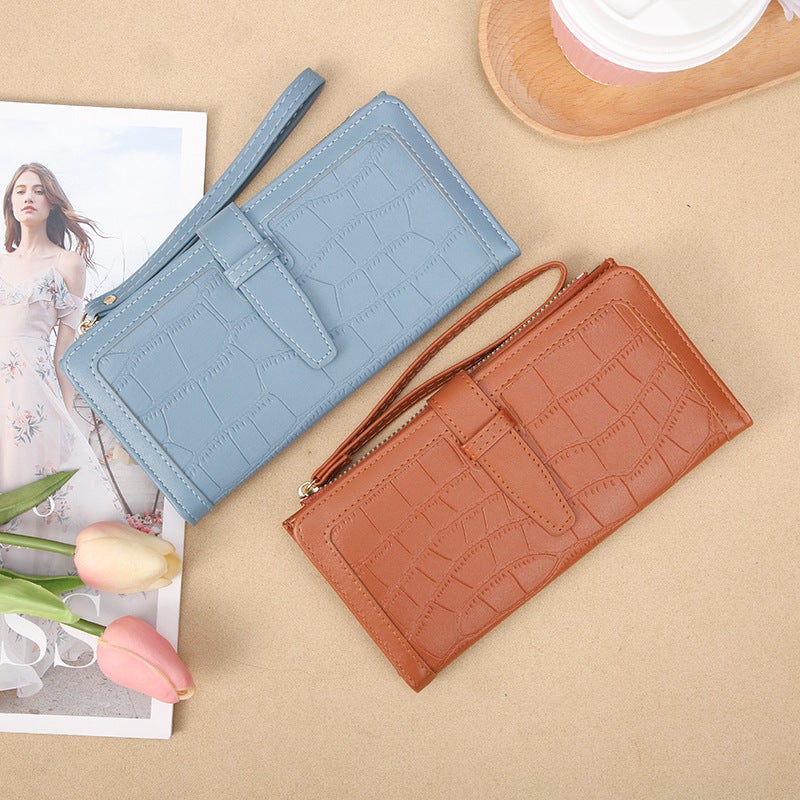 Multifunctional Solid Color PU Leather Wallet, RFID Blocking Design Portable Daily Storage Purse for Cards Cash Coin Business Use - Image 2