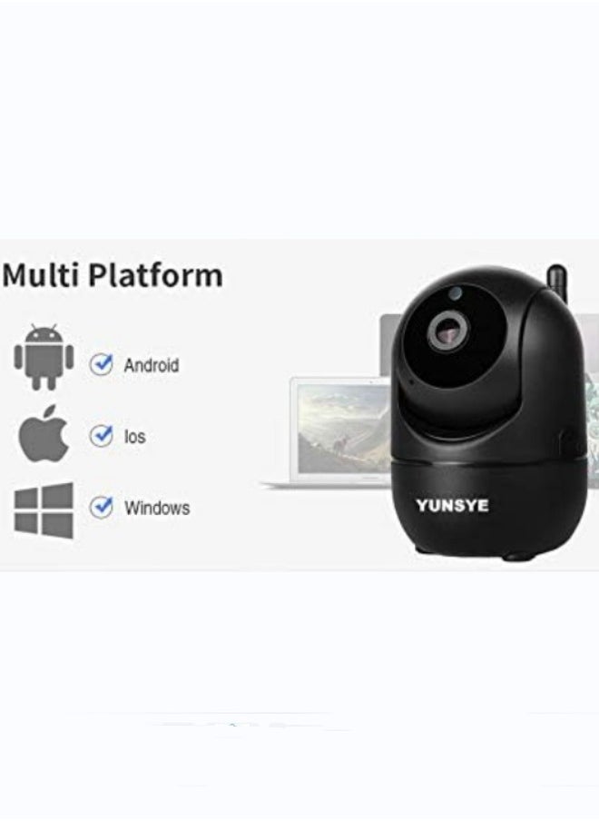 Indoor Security Camera 1080P  Wifi Camera Baby Monitor with Cloud Storage, Motion Detection, Automatic tracking，Two-Way Audio, IR Night Vision
