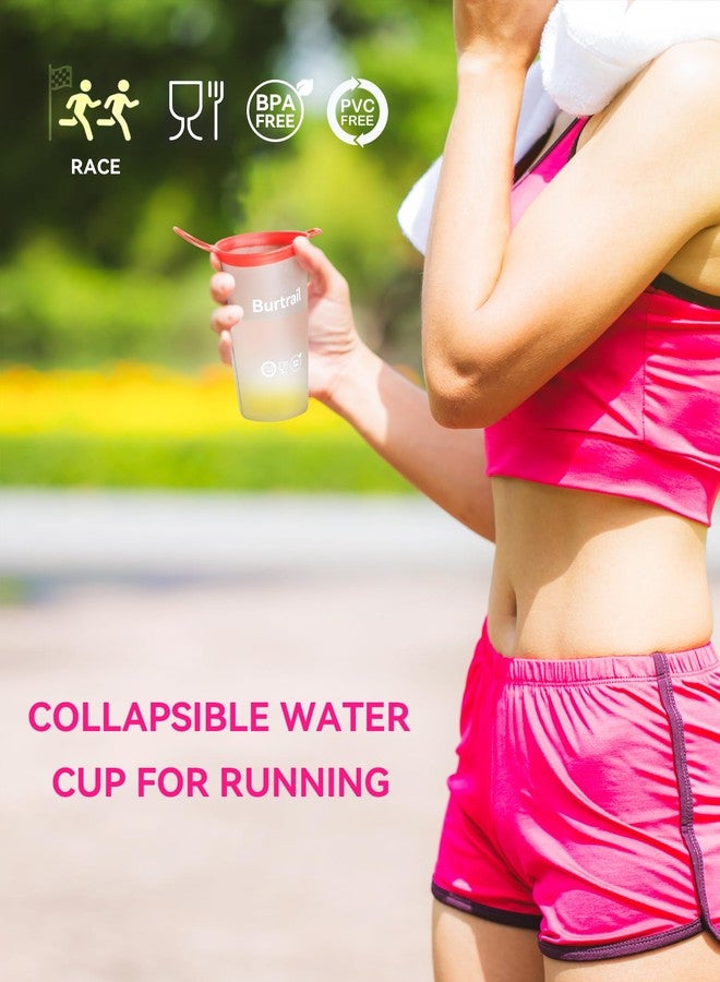 Burtrail Running Cup 2-Pack, 200ml Ultralight Collapsible Water Cups for Running, Ultramarathon, BPA/PVC Free, Foldable & Portable (White & Gray) - Image 2