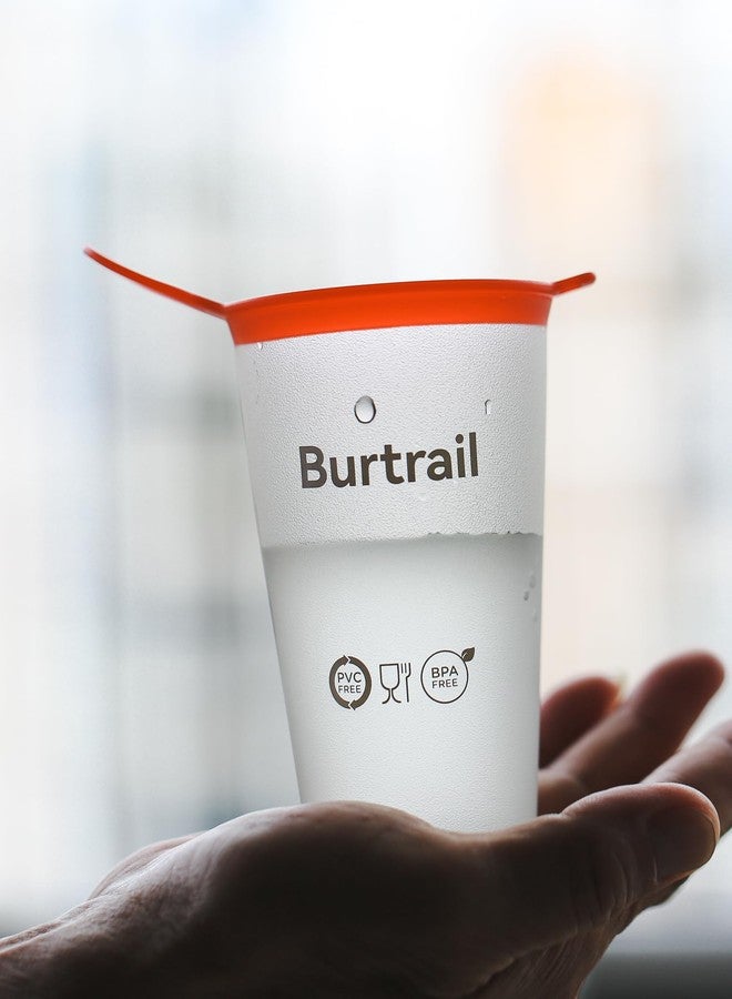 Burtrail Running Cup 2-Pack, 200ml Ultralight Collapsible Water Cups for Running, Ultramarathon, BPA/PVC Free, Foldable & Portable (White & Gray) - Image 5