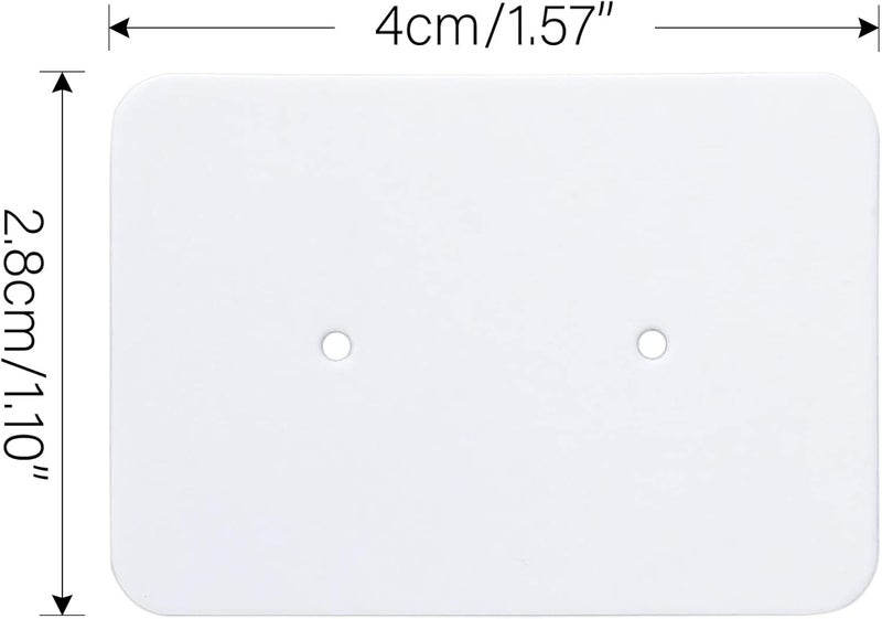 g2plus 200 PCS Earring Display Cards,White Paper Earrings Tags, 1.10" x 1.57" Ear Stud Earring Card for Handmade Earrings, Studs Selling and Small Jewelries (White) - Image 2