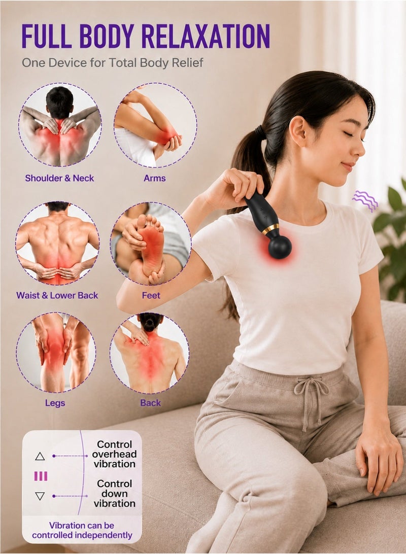 DBLEW Rechargeable Handheld Body Massager Portable Vibrating Massager for Neck, Back, and Legs - Image 2