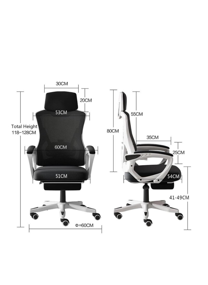 Golden - Office Chair Mid Back Swivel Lumbar Support Desk Chair,Computer Gaming Chair with Comfortable Armrests, Mesh Desk Chairs with Wheels, Swivel Computer Task Chair (Black) - Image 1