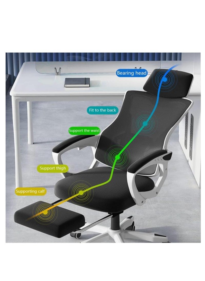 Golden - Office Chair Mid Back Swivel Lumbar Support Desk Chair,Computer Gaming Chair with Comfortable Armrests, Mesh Desk Chairs with Wheels, Swivel Computer Task Chair (Black) - Image 1