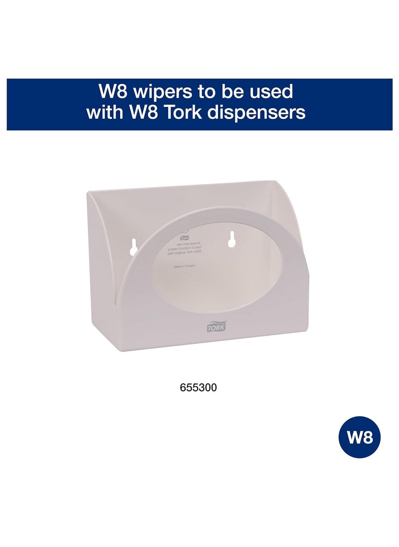 Tork Tork Foodservice Cleaning Towel BlueWhite W8 ZFolded 4 x 80 Cloths 192183  - Image 2