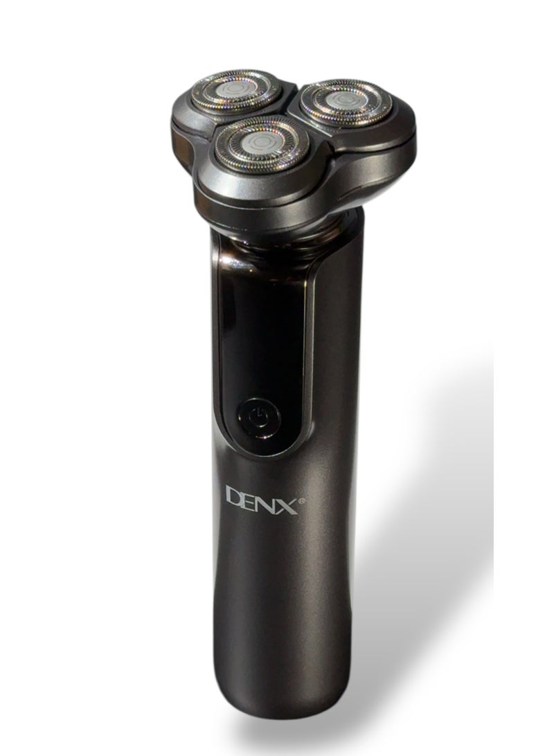 Denx Electric Shaver with Multi-Heads Beard Trimmer Hair Clipper Facial Cleanser Nose Massager Cleaning Tool Fully Washable Rechargeable - Image 1