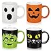 Whaline 4Pcs Halloween Mug Set 11oz Pumpkin Cat Monster Ghost Holiday Coffee Mug Halloween Ceramic Matching Mugs for - Image 2