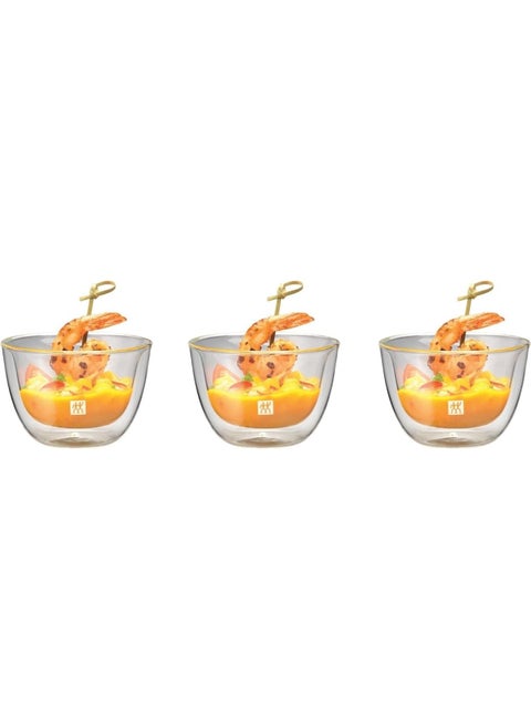Sorrento Double Glass Snack Set 133 ml 3-piece 395002270