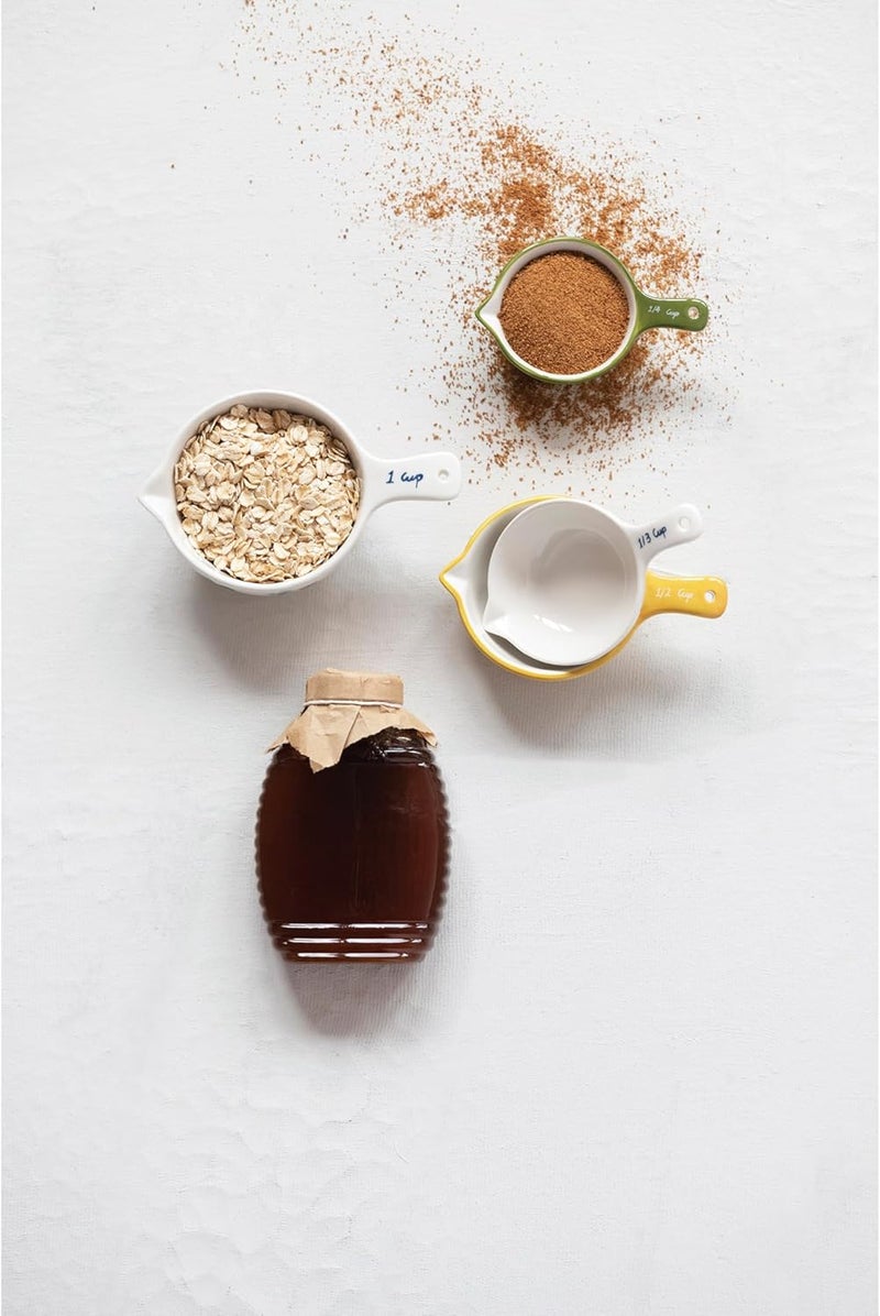 Creative Co-Op Hand-Painted Stoneware Measuring Cups, 6" L x 4" W x 3" H, Multicolor - Image 4