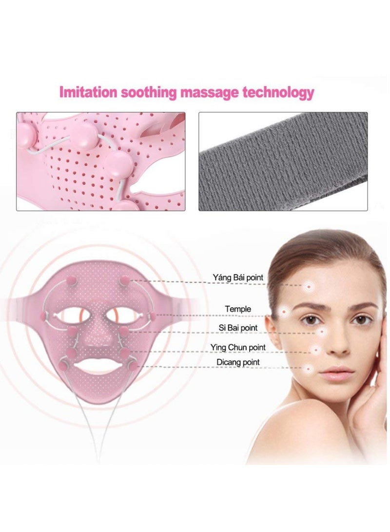 Excefore Facial Mask Massager, Acupuncture Points 3D Magnetic Vibration Massage, SPA Skin Caring, Improve Oily Skin, 3 Modes Face Lifting Machine for the Absorption of the Mask into the Skin - Image 5
