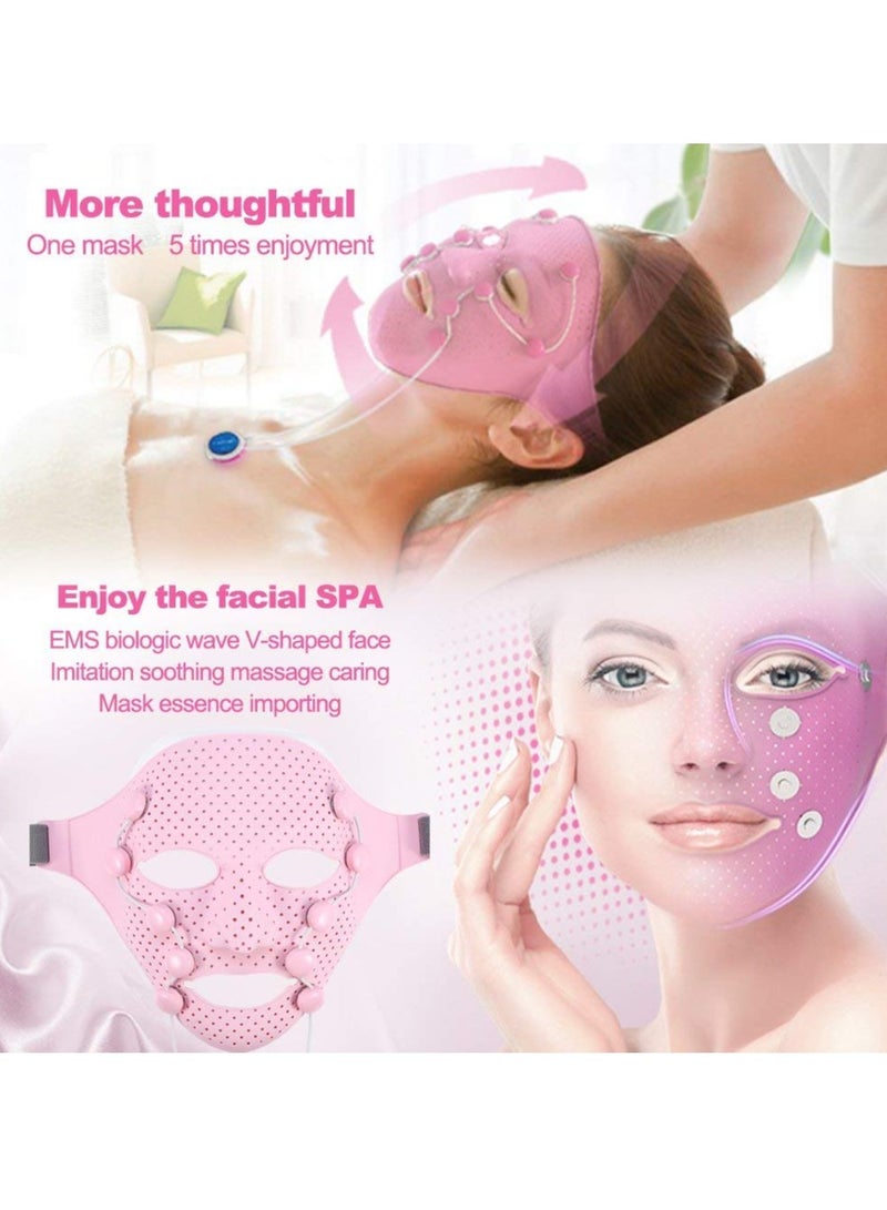 Excefore Facial Mask Massager, Acupuncture Points 3D Magnetic Vibration Massage, SPA Skin Caring, Improve Oily Skin, 3 Modes Face Lifting Machine for the Absorption of the Mask into the Skin - Image 3
