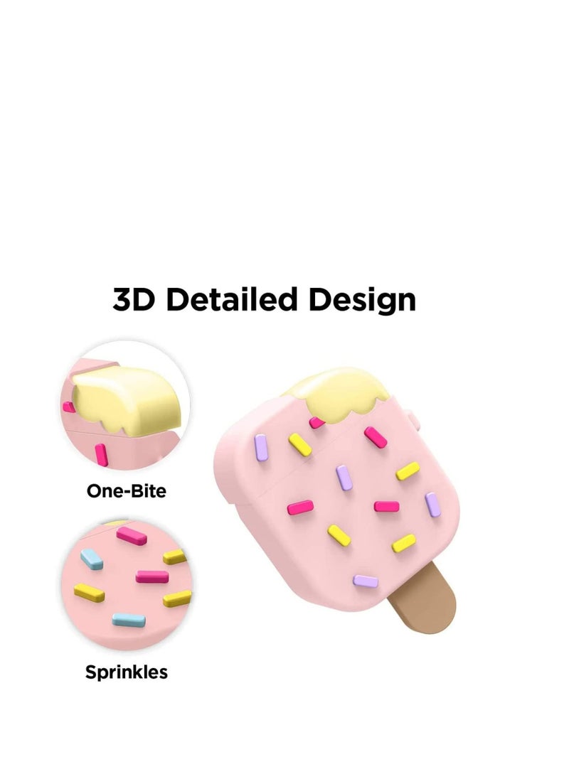 SYOSI - For AirPods1/2 Generation Apple Bluetooth Wireless Earphone Cover Suitable for Fresh and Anti-Fall Soft Plastic Shell, Ice Cream for AirPods Pro Case with Keychain - Image 1