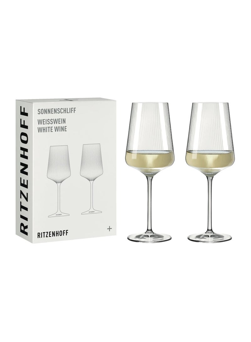 Ritzenhoff 2-Piece Crystal Glass Set (400ml) | White Wine Glasses | Gift Box | Made in Germany - Image 1
