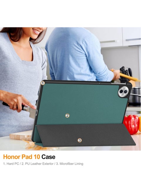 Housse Honor Pad 10 2025 12,1 Pouces - Étui Rabat Avec Support & Porte-stylo - Protection 360° - Bleu