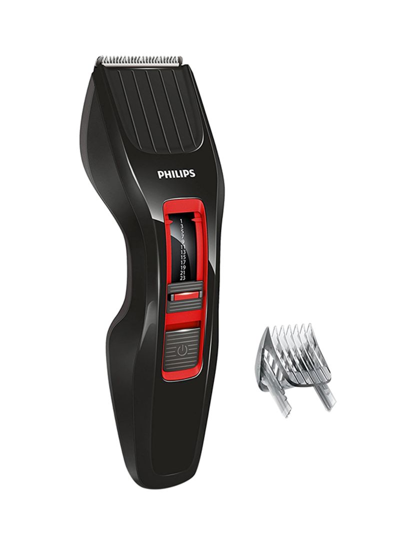 Philips HC3420 Hair Clipper Black/Red - Image 1
