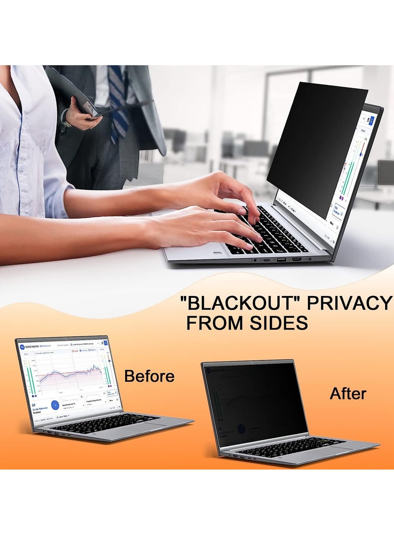 13.3 Inch Laptop Privacy Screen Filter Compatible with HP/Dell/Acer/Asus/Samsung/Lenovo/Toshiba,for 16:9 Widescreen laptop privacy screen 13.3 inch and Anti-Glare Protector