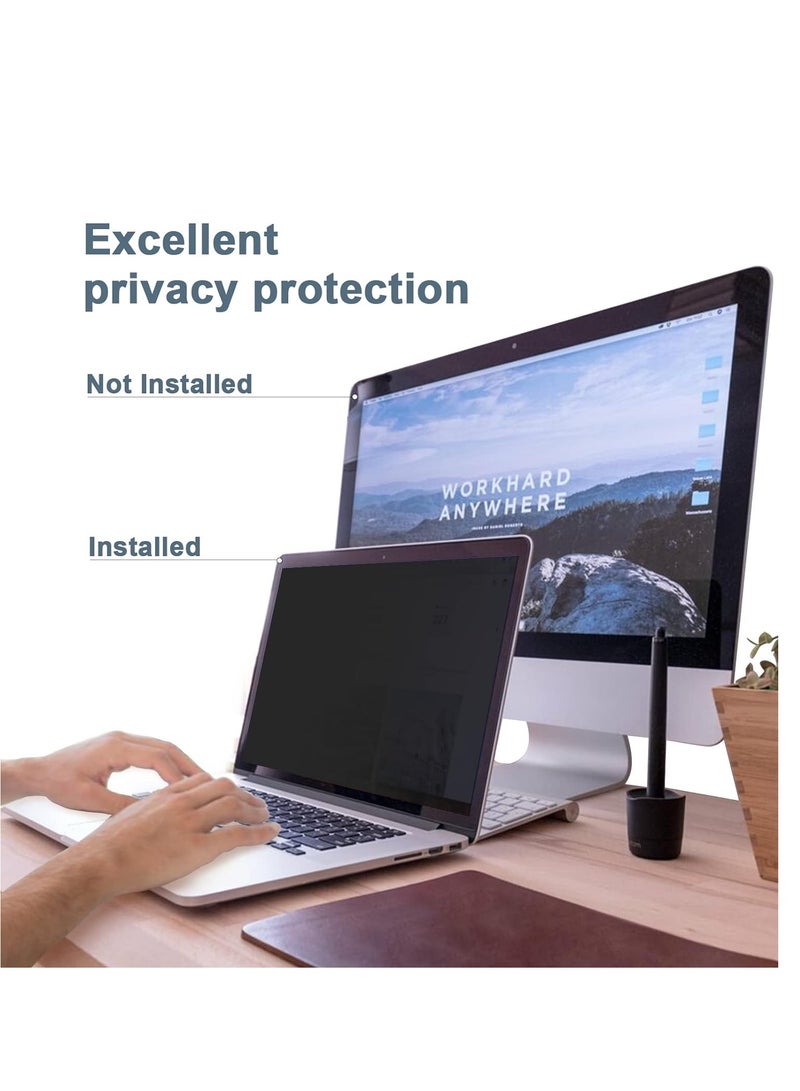 13.3 Inch Laptop Privacy Screen Filter Compatible with HP/Dell/Acer/Asus/Samsung/Lenovo/Toshiba,for 16:9 Widescreen laptop privacy screen 13.3 inch and Anti-Glare Protector
