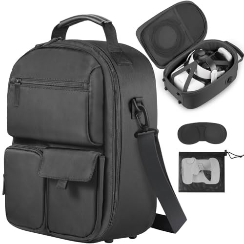 FOREGOER Carrying Case for Meta Quest 3/Quest 3S/Oculus Quest 2, Hard Travel Storage Case Compatible with Oculus Quest 3 Headset, Quest Pro, Touch Controllers Accessories, VR All-in-One Gaming Headset - Image 1