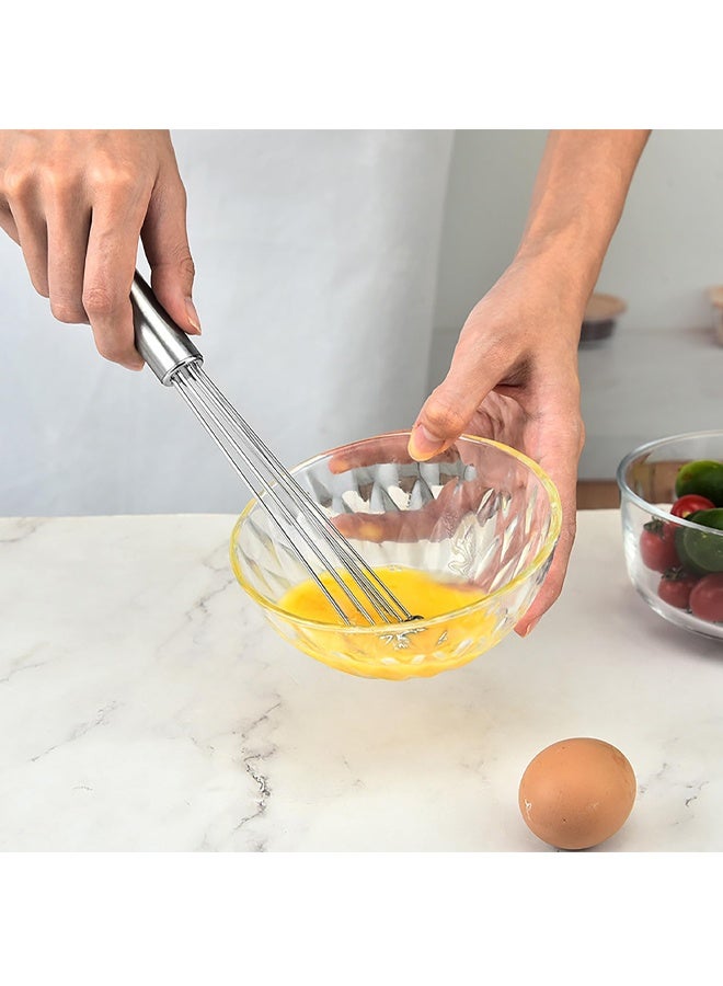 Stainless Steel Ball Whisk, 10 Inch Wire Egg Whisk Manual Egg Beaters Mixer for Fast Whipping Cream Sauces Blending Stirring - Image 5
