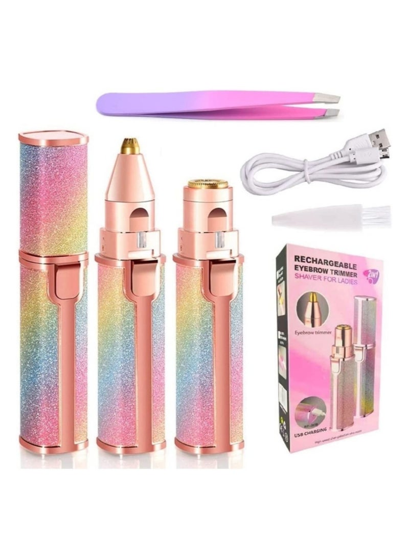 Electric Facial Hair Removal for Women & Men - Eyebrow Shaper & Trimmer, Painless Eyebrow Hair Remover, Lady Face Razor for Lip & More - Image 1