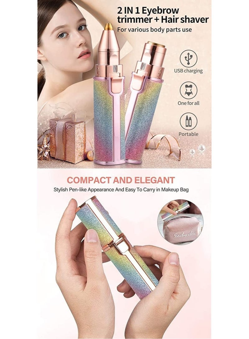 Electric Facial Hair Removal for Women & Men - Eyebrow Shaper & Trimmer, Painless Eyebrow Hair Remover, Lady Face Razor for Lip & More - Image 3
