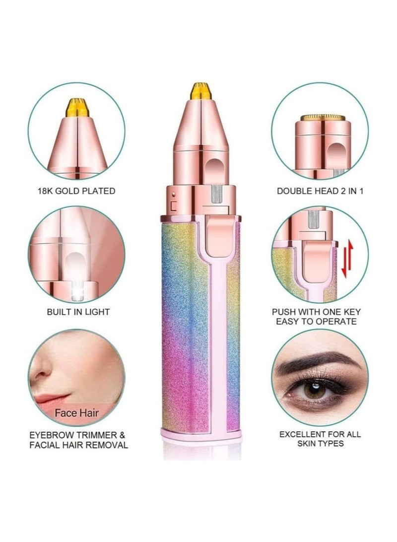Electric Facial Hair Removal for Women & Men - Eyebrow Shaper & Trimmer, Painless Eyebrow Hair Remover, Lady Face Razor for Lip & More - Image 4