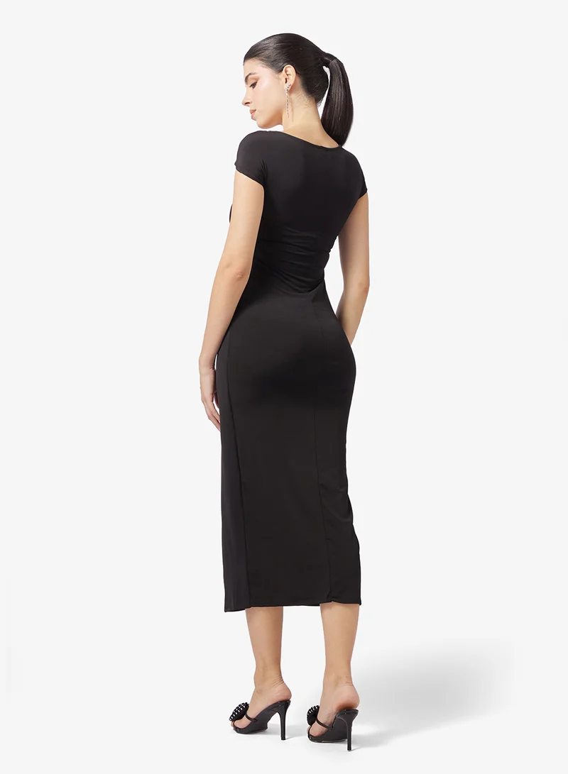 ELLA Ruched Waist Bodycon Dress