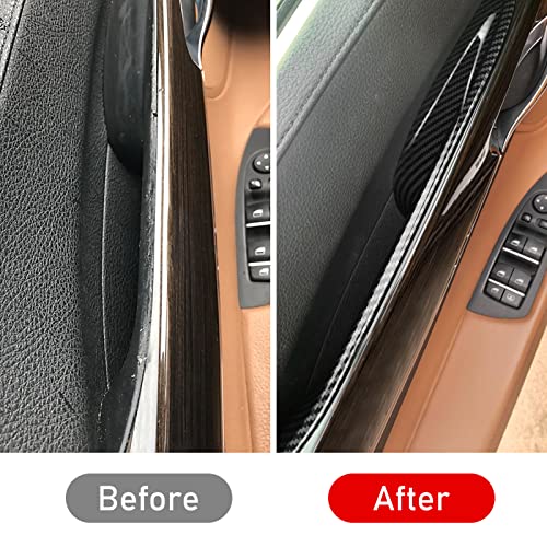 Jaronx Compatible with BMW 7 Series Door Handle Covers, Carbon Fiber Pattern F01/F02 Door Pull Handle Covers, Front Row Driver and Passenger Side (F01/F02 730 740 750 760 2008-2014) - Image 2