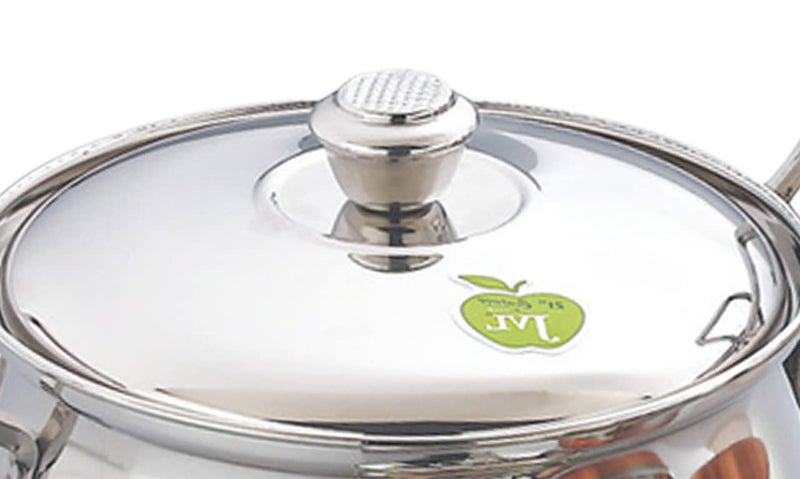 JVL Stainless Steel Copper Bottom PotHandi with Lid Handle Set 850 1300 2200 ml 3Piece Copper Bottom Handi Set for Cooking Handi for Cooking and Serving JVLAPCU1 - Image 5