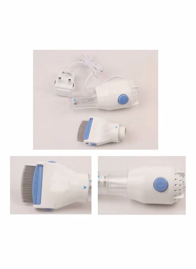 Generic - Electric Head Lice Vacuum Comb, Fast Lice Removal Hair Cleaner, Electric Lice Comb, Convenient for Home Use, Easy Cleaning (White) - Image 1