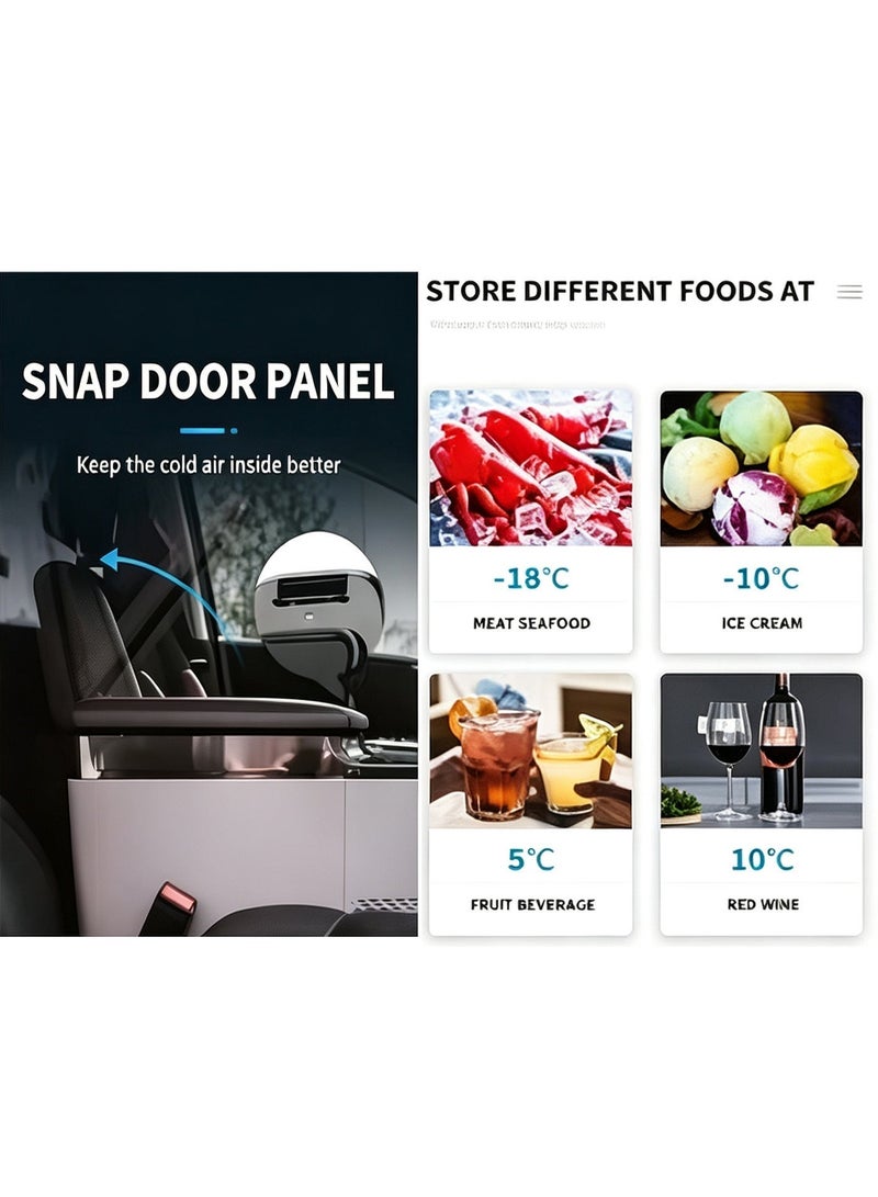 Crony CF15 15L Car Refrigerator with APP DC 12V for center armrest in car refrigerator with armrest vehicle freezer vehicle refrigerator Vehicle Refrigerator With App Control – Compressor Cooling From -20°C To 20°C, Dual Power (DC 12-24V & AC 100-240V), Energy-Efficient 45W, LCD Display, Compact 15L Design, Battery Protection, Trolley Wheels, Ideal For Car Center Armrest, Camping & Travel - Image 4