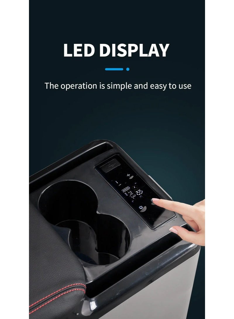 Crony CF15 15L Car Refrigerator with APP DC 12V for center armrest in car refrigerator with armrest vehicle freezer vehicle refrigerator Vehicle Refrigerator With App Control – Compressor Cooling From -20°C To 20°C, Dual Power (DC 12-24V & AC 100-240V), Energy-Efficient 45W, LCD Display, Compact 15L Design, Battery Protection, Trolley Wheels, Ideal For Car Center Armrest, Camping & Travel - Image 5