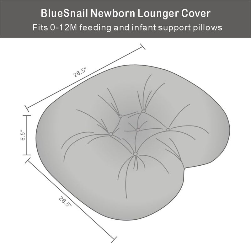 BlueSnail Strechy Newborn Lounger Cover  Removable And Ultra Soft Sung Fitted Baby Lounger Slipcover By Bluesnail (2 Pack  Pink+Light Gray) - Image 5