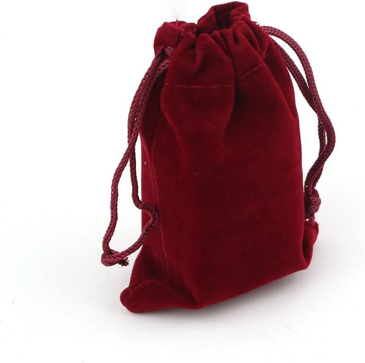 klarako Drawstring Pouch Bag 912cm Velvet Wedding Favor Gift Bags in Red 10 Pack - Image 1
