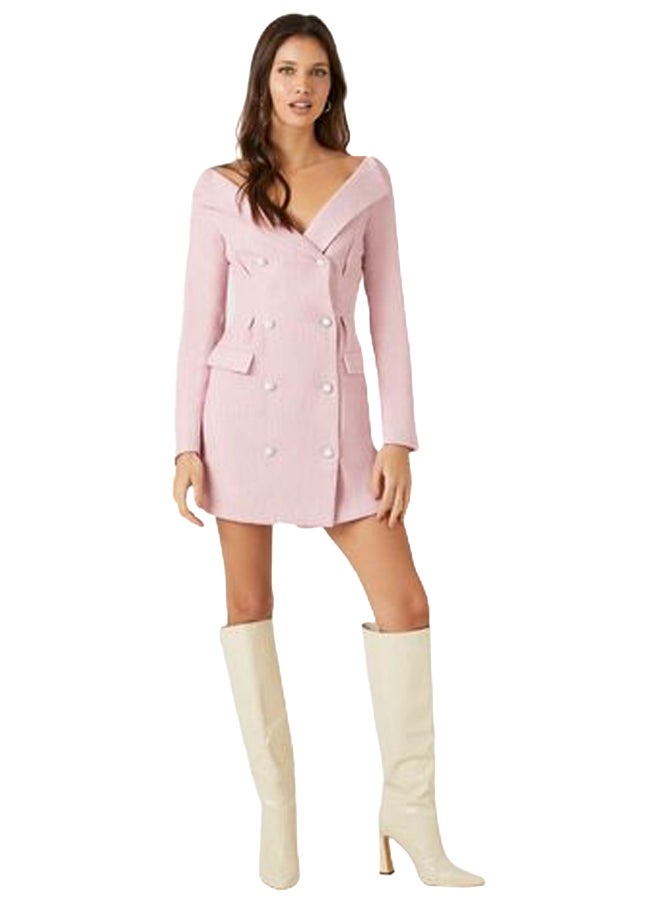 FOREVER 21 Tweed Double-Breasted Mini Dress  - Image 1