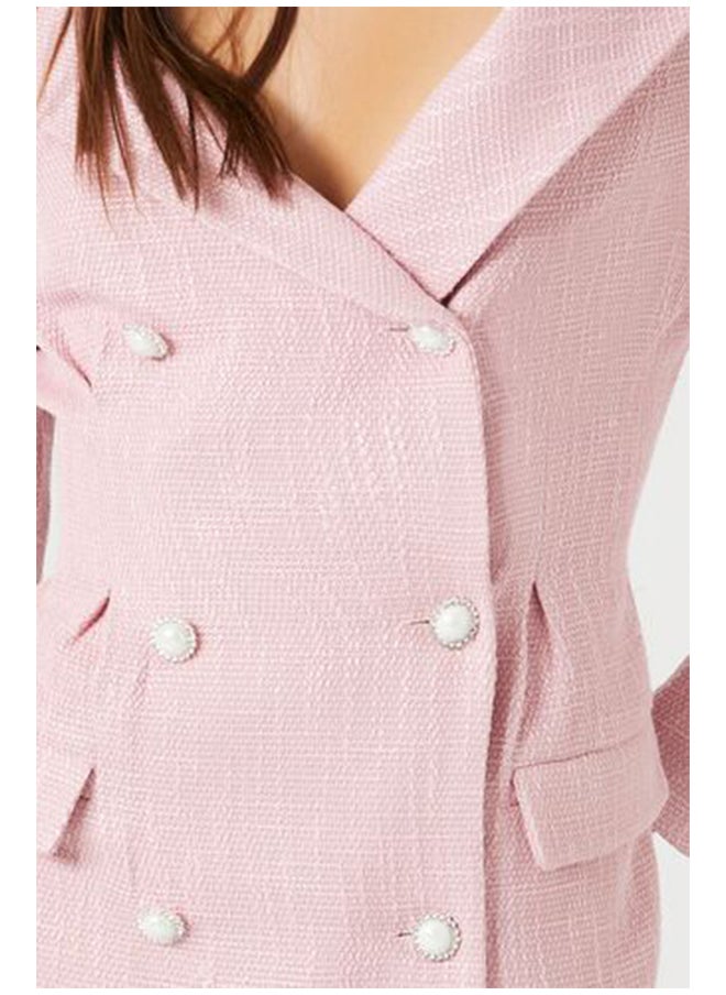 FOREVER 21 Tweed Double-Breasted Mini Dress  - Image 5