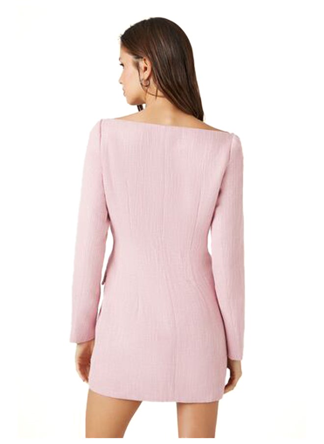 FOREVER 21 Tweed Double-Breasted Mini Dress  - Image 4