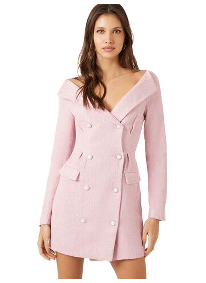 FOREVER 21 Tweed Double-Breasted Mini Dress  - Image 2