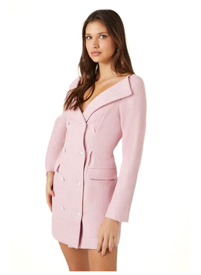 FOREVER 21 Tweed Double-Breasted Mini Dress  - Image 3