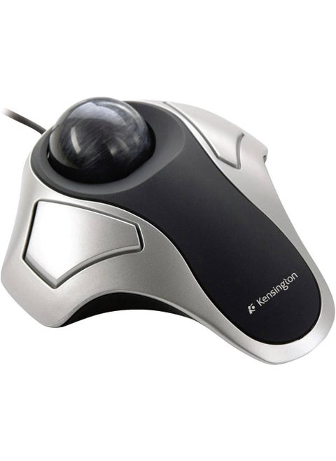 Kensington Orbit Optical Trackball Mouse USB 20 LeftRight Hand Use BlackSilver