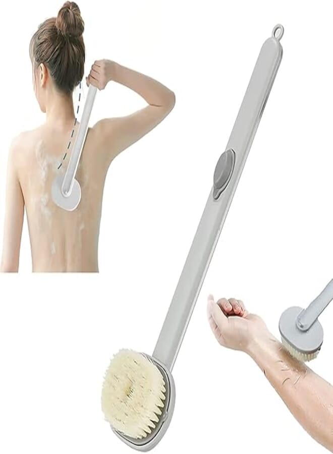 Brush Long Handle for Shower Long Handle Liquid Bath Brush Storable Body Wash Family Essentials Soft Bath Massage Cleaning Brushes with Soap Dispenser for Exfoliation Scrubbing Shower Assorted Colors