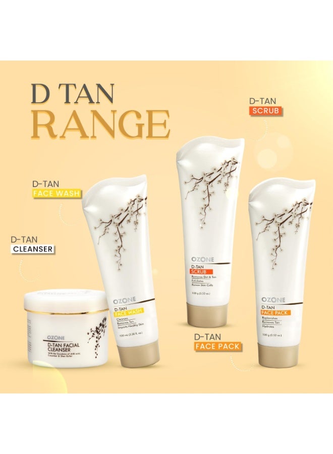 أوزون غسول الوجه دي تان للرجال والنساء | مثالي لجميع أنواع البشرة | مثالي لجميع أنواع البشرة | إزالة التسمير والتلف الناتج عن أشعة الشمس وتوحيد لون البشرة | غني بمكونات عضوية | 100 جرام (عبوة من 1) - Image 4