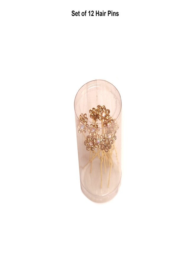 Paradise Hair Pins For Women/Bridal Hair Accessories For Women And Girls/Juda Pins For Women (Silver 12 pc) - Image 5